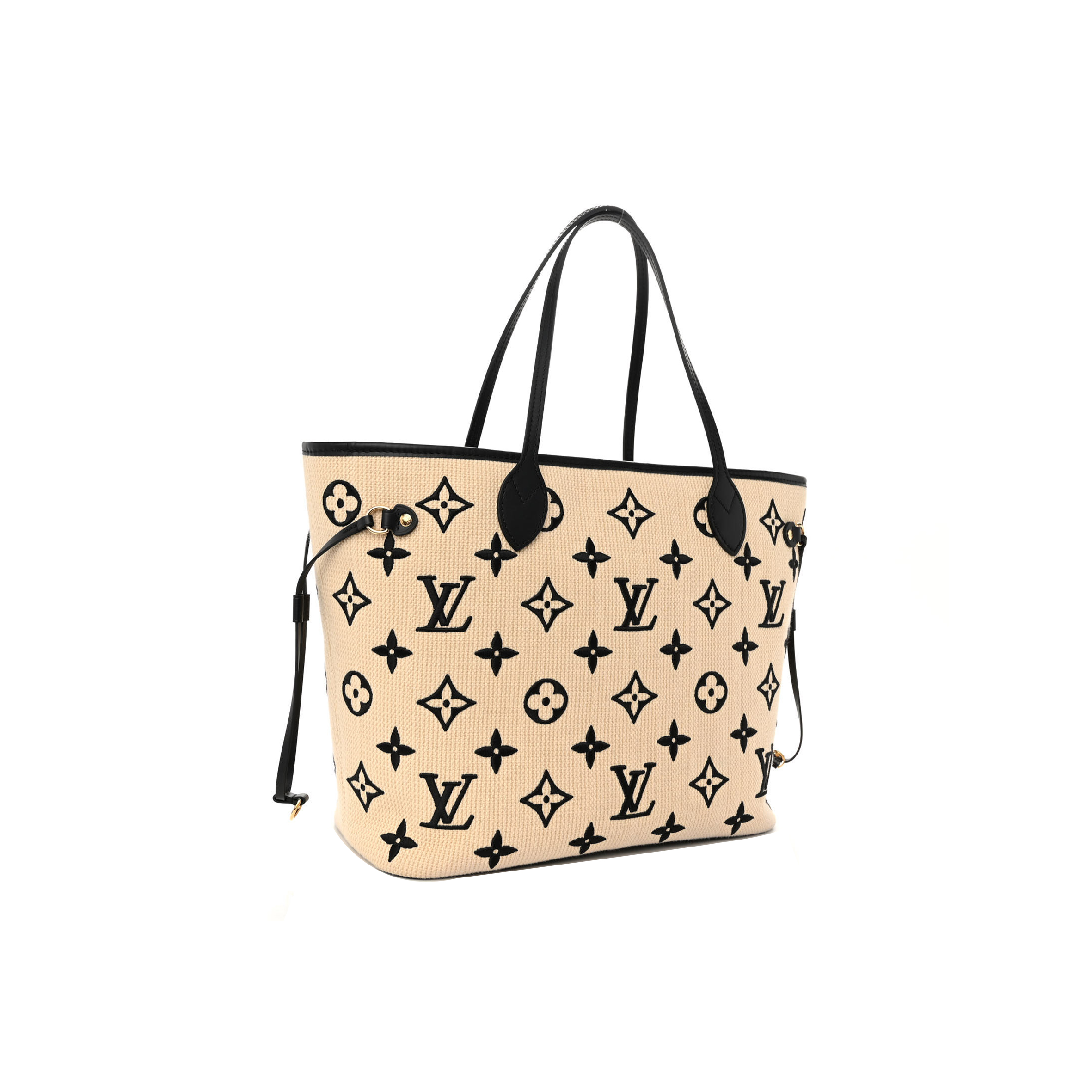 LOUIS VUITTON NEVERFULL MM BEIGE BLACK M22838 (31*28*14cm)